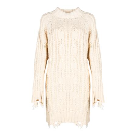 Silvian Heach, Knitted Dresses Beige, Dames, Maat:S,stof