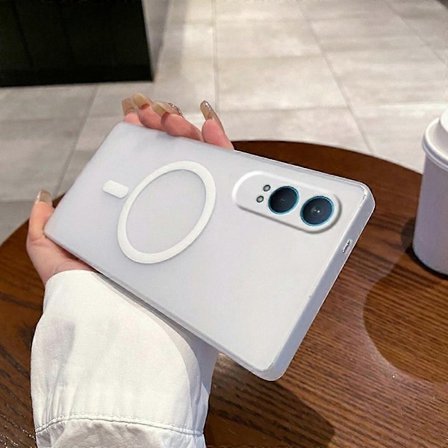 Yhteensopiva OnePlus Nord CE4 Lite 5G Magneettikotelo Yhteensopiva MagSafe Jääkuvioitu PC Puhelinkuori Kamerasuojalla - WELLNGS