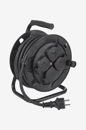 Jotex - Kabeltrommel 4 stk. uttak, utendørs, 10 meter Svart - Kjøp Utebelysning hos Jotex
