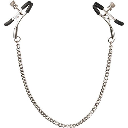 Nippelclips uden piercing til voksenleg, Nipple Clamps sensorisk legetøj Kvinde Justerbart tryk Metal Body Smykker Uden Piercing (Kæde)