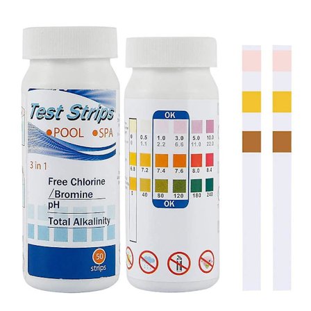 100 stk. Spa Test Strips 3 i 1 Pool Test Strips, Spa Ph Test Strips Nem og Hurtig Detektering af Vandtester Strips