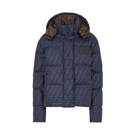 Fendi, Down Jacket Blauw, Dames, Maat:S