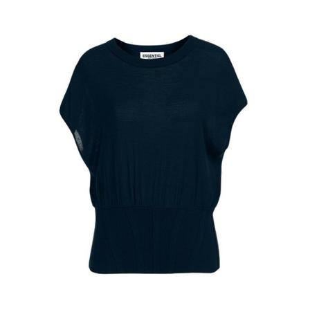 Essentiel Antwerp Sleep -free knitted top with fitted waist Blå, Dame