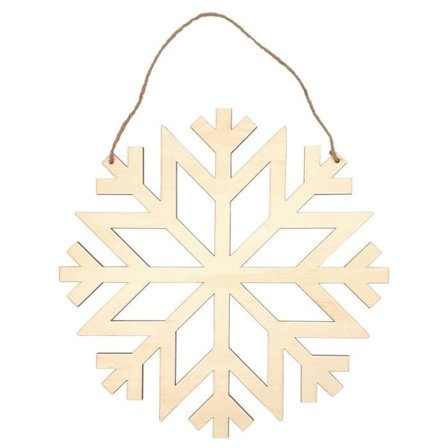 Träsnöflinga att hänga 30 x 30 x 0,5 cm