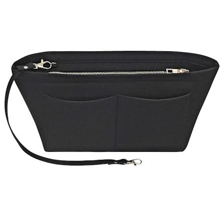 Organiserende veske, Filthåndveske, Filthåndveskeinnlegg, Multi-lommer Tote Bag i veske for kvinner black L