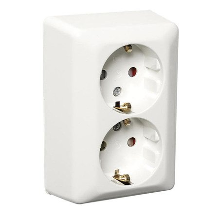 Elko EKO03600 Stikkontakt jordet, 2-veis, Strømbrytere & vegguttak