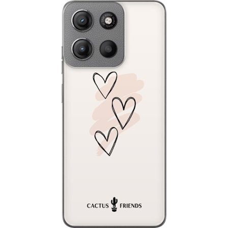 Kompatibel Mobilcover til Motorola Motorola Moto G15 Power Cactus and Friends - Soft Romance Sketch