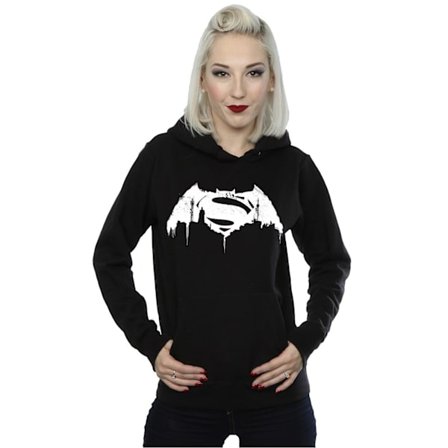 DC Comics Dam/Dam Batman v Superman Slagen Logotyp Hoodie XL