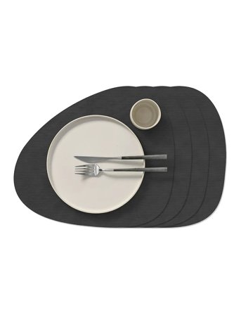 LIND DNA | 4-Set Table Mat Curve L Corduroy | 37X44CM
