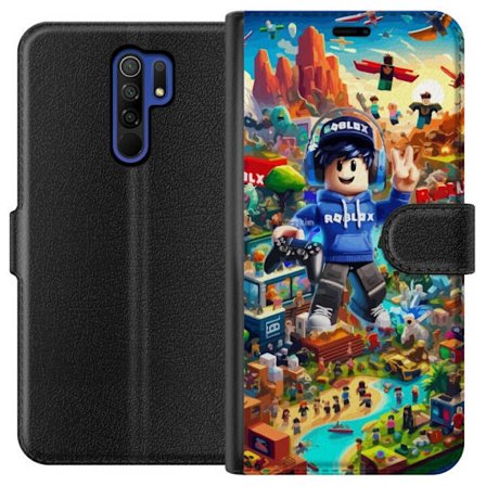 Kompatibelt Lommeboketui til Xiaomi Xiaomi Redmi 9 Stor detaljert Roblox-verden fylt med karakterer, eventyr og fargerike miljøer perfekt for lekent