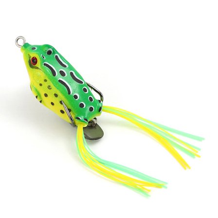 1st 10G 3D Eyes Frog Lure Mjukt Tubebete Plast Fiskedrag w