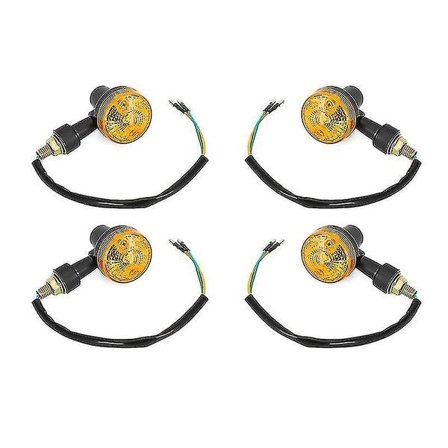 2024 Nya 4 X LED-indikatorer 6V Blinkers Gult Motorcykel Blinkers 6 Volt Motorcykelblinkers