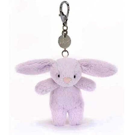 Jellycat Bashful Bunny Cream -laukkukoru, pehmeä violetti pehmolelu