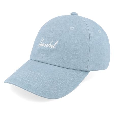 Herschel - Sylas Cap Stonewash Light Denim Dad cap Unconstructed Blue Cap - @ Hatstore