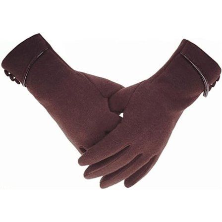 Naisten kosketusnäytölliset puhelimen villaiset tuulenpitävät hanskat pitävät W:n lämpimänä