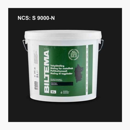 Takplåtsfärg svart 5 liter - Biltema