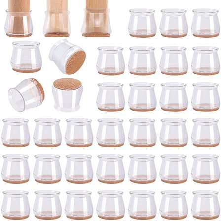 40 stk. stolbenbeskyttere til gulv i silikone - stolbenhætter - beskyttere