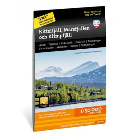 Calazo förlag Kittelfjäll, Marsfjällen & Klimpfjäll 1:50.000 literature Black OneSize