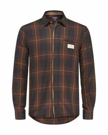 Amundsen Skauen Field Shirt Mens Hunter Brown Checks