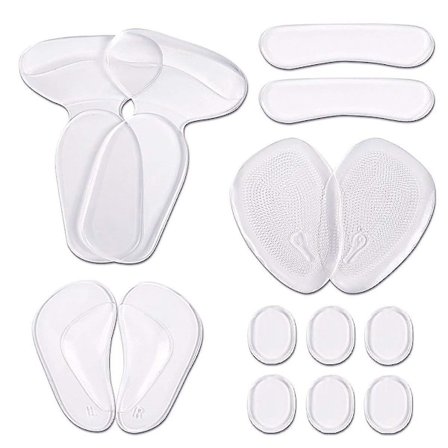 Selvklæbende silikone skridsikre højhælede indlægssåler til sko