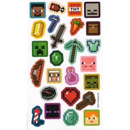 Minecraft Återanvändbara Ikoner Klistermärken (25-pack) One Size Multico