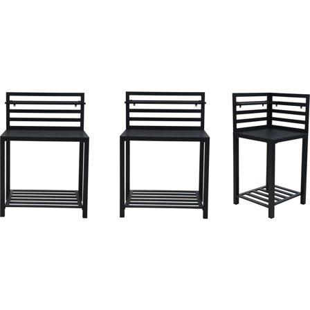 Mareld Udekøkken modul, 3 dele uden vask - Sort | KitchenOne