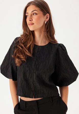 YAS minu Short 2/4 TOP Black Klær