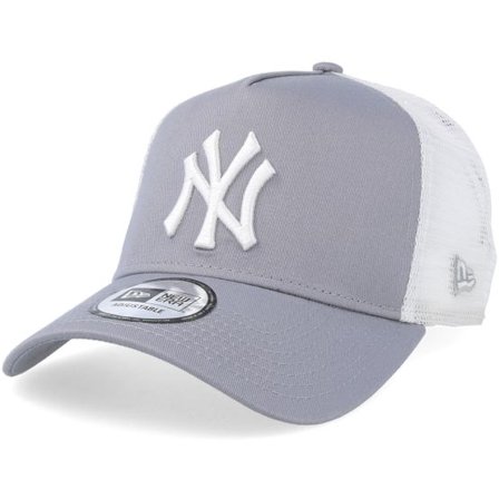 New Era - MLB Grå trucker Keps - New York Yankees Clean Gray/White A-Frame Trucker @ Hatstore