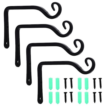 4 sarjan kasviruukun ripustin seinälle rautaseinäkoukut kasvien ripustuskoukku