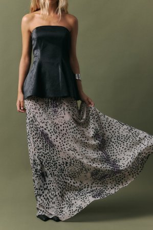 NA-KD Maxi Printed Sheer Skirt - Lange nederdele - Leopard - EU 38