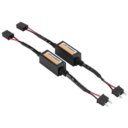 2 stk LED Canbus Forlygte Dekoder Enhed Anti-Flimmer Modstande Fejl Canceler til H7
