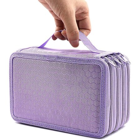 72 rum 4-lags lynlås penalhus med håndtag, Oxford stof