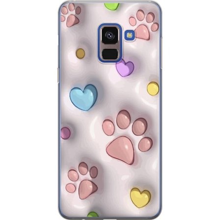 Kompatibelt Mobildeksel til Samsung Galaxy A8 (2018) Fluffy Pfoten