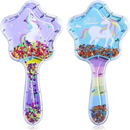 2-pak hårbørstesæt til piger (blå, lilla), børns hårbørste