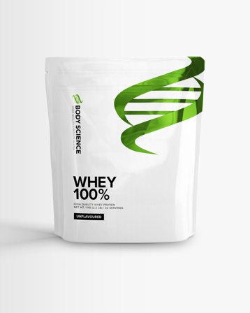 Proteinpulver Whey 100% - 1 kg - Naturell - Body Science - Vassleprotein, Protein, Kosttillskott, Protein, Vassleprotein (Whey)