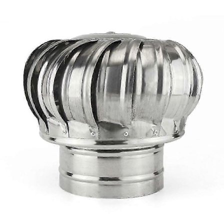 Rustfri Stål Tagventilator Vindturbine 270mm Luftventil Kompatibel med Loftventilation Sølv