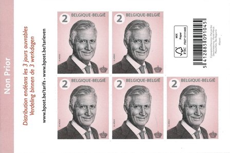 Belgien - Philippe pink - Postfrisk hæfte