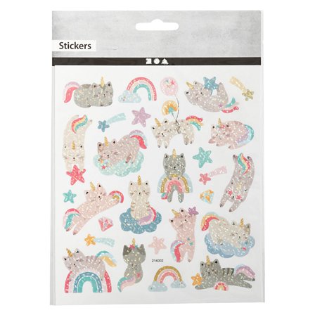 Creativ Company Stickers Unicorn Katte 1 ark