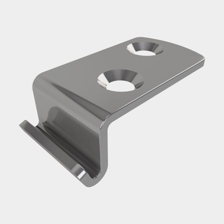 Okucie do zamka mimośrodowego Roca 415, 36 mm x 18 mm, 90°-kątowe, kwasoodporna stal nierdzewna AISI 316 - Jachtowa