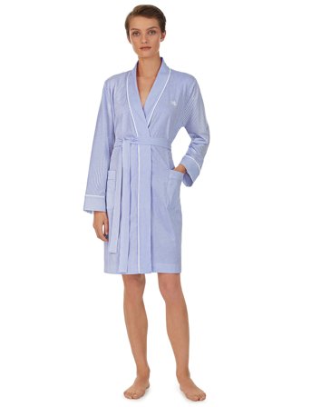 Lauren Ralph Lauren Homewear Lrl Kimono Wrap Robe - Blue - L