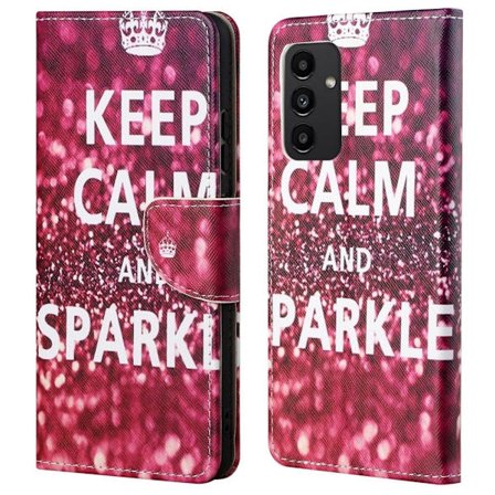 Wonderland Samsung Galaxy A13 4G Läppäkotelo - Keep Calm And Sparkle