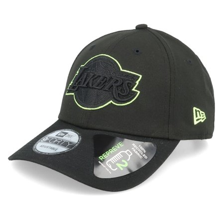 New Era - NBA Schwarz adjustable Cap - Los Angeles Lakers Neon Pack 2 9FORTY Black Adjustable @ Hatstore