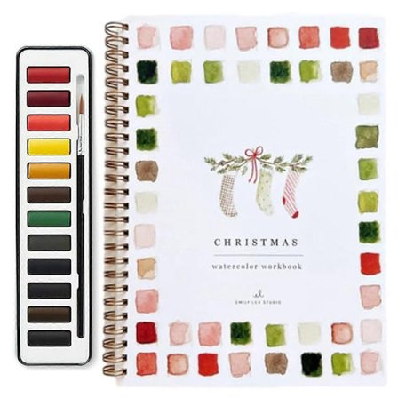 Akvarel Malebog med 12 Farver: Fugle, Blomster, Dyr, Børns Akvarel Malebog, Kunst og Håndværk