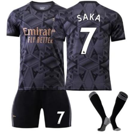 Arsenal 22/23 udebanetrøje Fodboldtrøje nr. 7 Saka 12-13 år