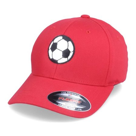 Forza - Röd flexfit Keps - Kids Football Applique Red Flexfit @ Hatstore