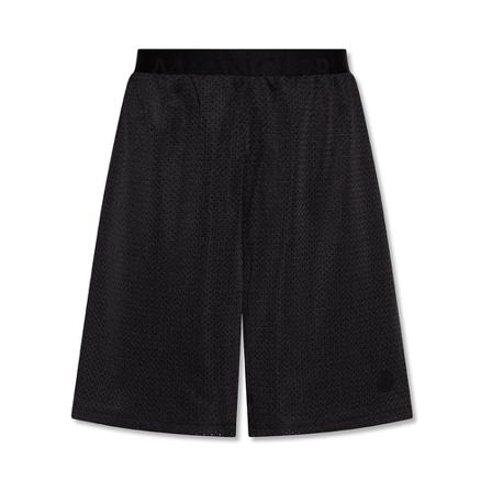 Moncler, Shorts With Logo Zwart, Heren, Maat:S