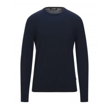 Aquascutum, Round-neck Knitwear Niebieski, Mężczyzna, Rozmiar: L