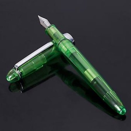 JINHAO 992 Gjennomsiktig Fyllpenn 0,5 mm Kontorrekvisita Skriveverktøy Gave (Grønn)