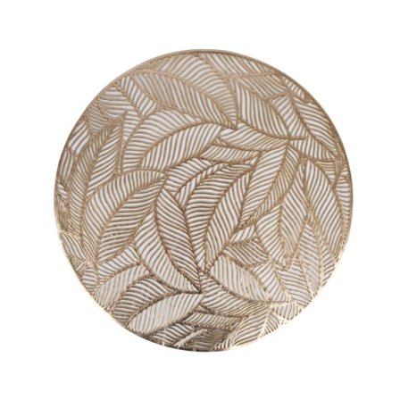 Bordsunderlägg RUND BLAD D38cm, gyllene