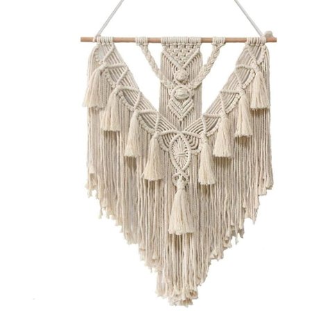 Macrame veggkunst vevd boho hjemmedekorasjon - Macrame-teppe